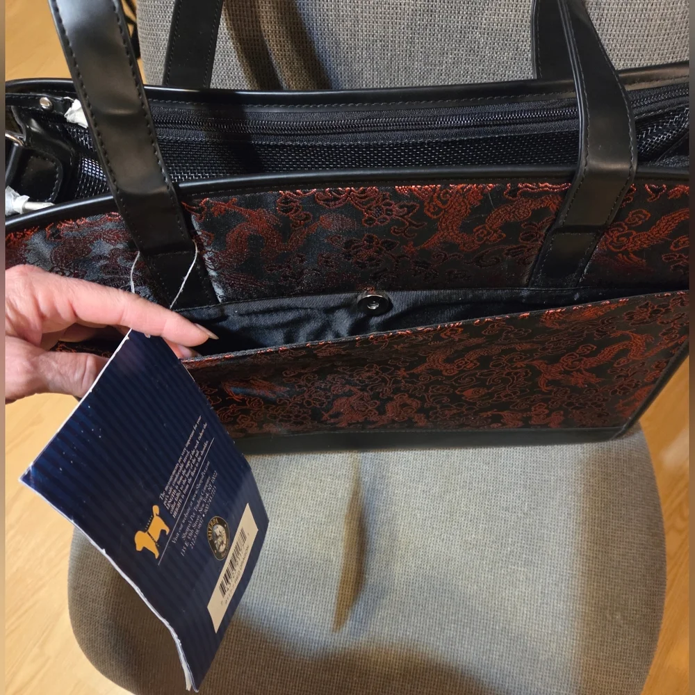 Sherpa Holiday Red Dragon Print Small Pet Tote Carrier